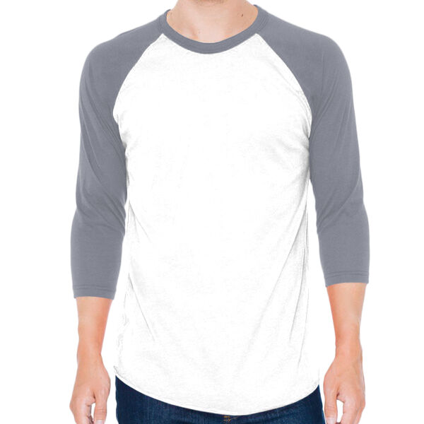 50/50 Raglan Three-Quarter Sleeve Tee Thumbnail
