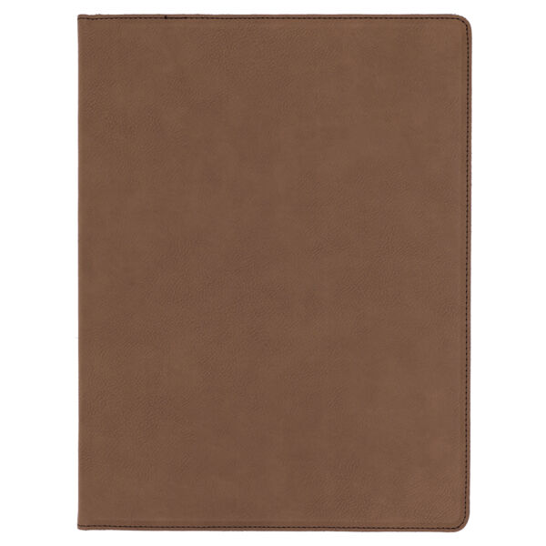 Brown Laserable Leatherette Portfolio with Notepad Thumbnail